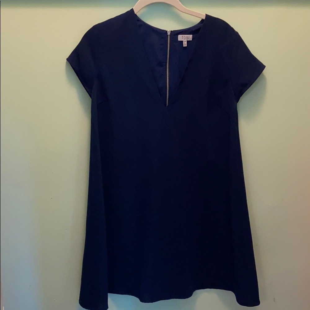Short sleeve Chiffon V neck dress